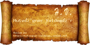 Hutvágner Valdemár névjegykártya